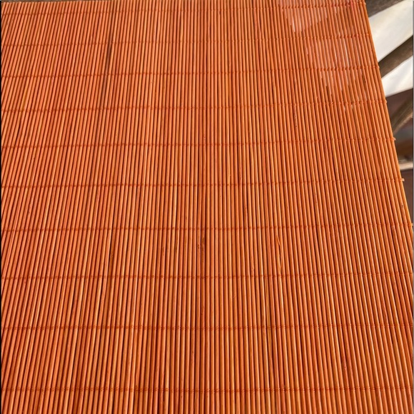 MCM TIKI BAR Place Mats Decor Item Vtg 50’s/60’s Orange Bamboo Woven Set 3 RARE - Picture 7 of 8